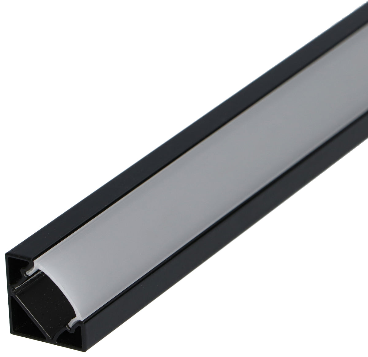 Profil LED aluminiowy SobkoTEC ST3 2m czarny, narozny 45 stopni, klosz mleczny