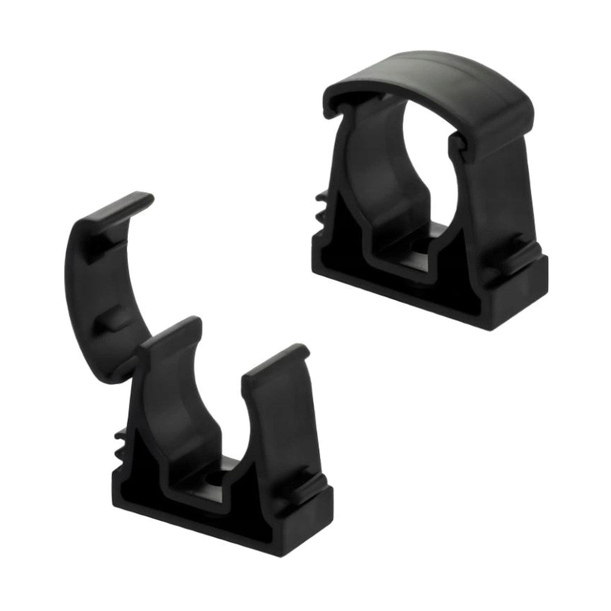 Uchwyt mocujący do rury Ø25 mm czarny — zdjęcie finalne (standard sklepu)