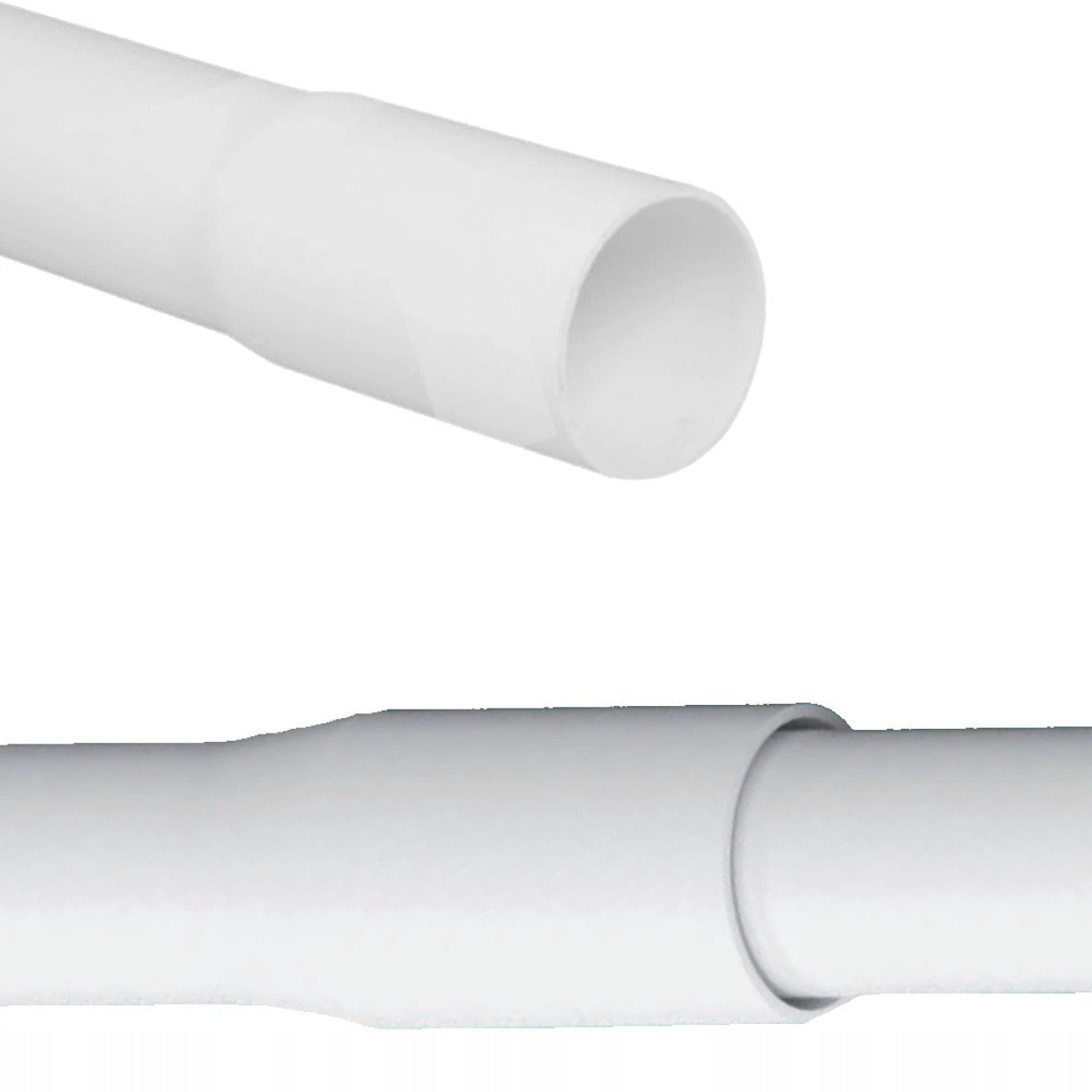 Rura kielichowa PVC z mufą Ø37 mm biała, odcinek 2 m — SobkoTEC